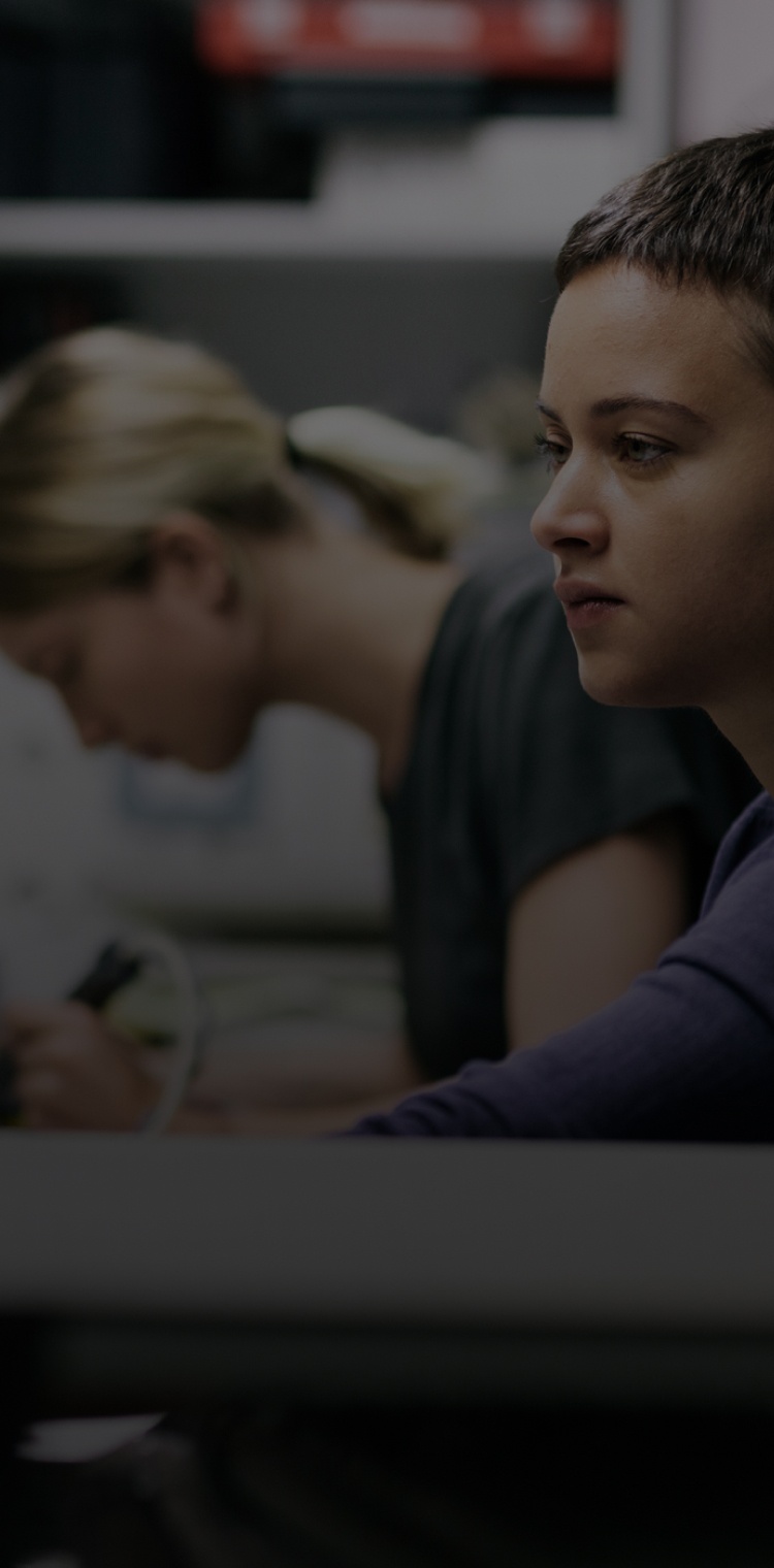 Two women working together on an experiment